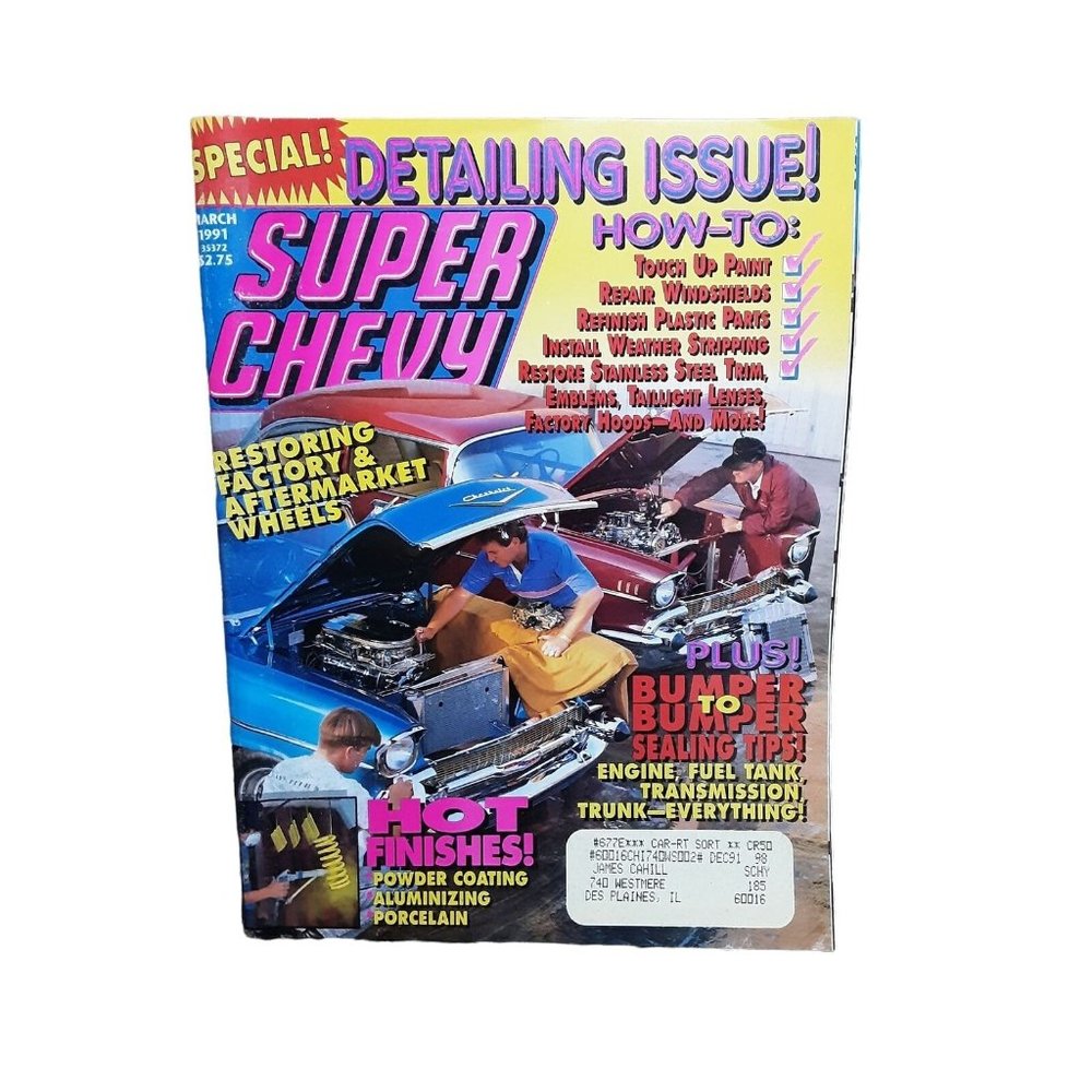 Super Chevy Magazine March 1991 Detailing Issue 70 Nova Heck Racing Cars